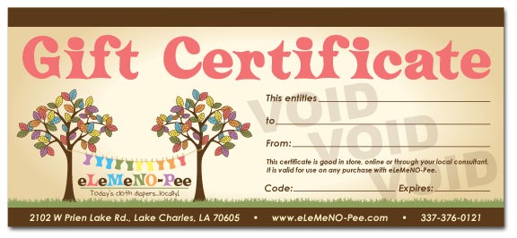 eLeMeNO-PeeGiftCertificate