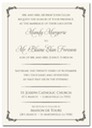 Simple Cream Black Scrolly Wedding Invitation