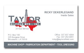 Taylor Oilfield Business Cards